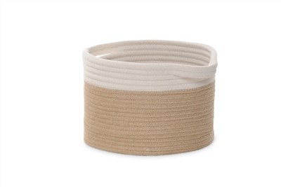 CESTINO IN COTONE NATURALE FATTO A MANO Per NEONATI